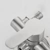 Duscharmatur aus Edelstahl Warm- und Kaltwasser-Mischer G1/2 Zoll Wandmontiert Metallgriff Duscharmatur Wasserhahn Hahn