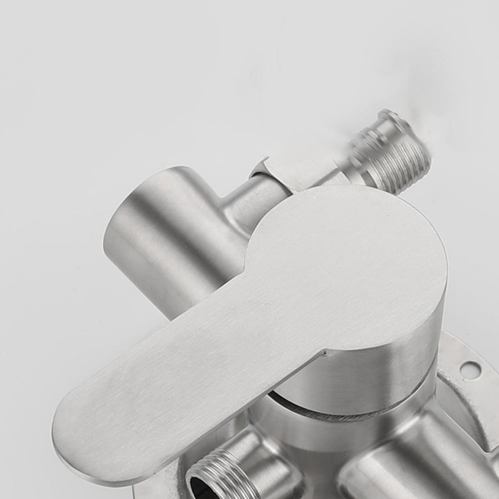Duscharmatur aus Edelstahl Warm- und Kaltwasser-Mischer G1/2 Zoll Wandmontiert Metallgriff Duscharmatur Wasserhahn Hahn