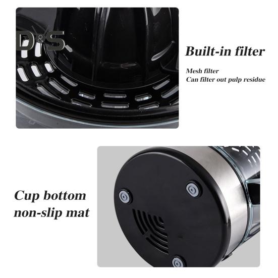 Elektrische Zitruspresse, Lebensmittelqualität, BPA-frei, 18.000 U/min, hohe Geschwindigkeit, leicht zu reinigen, transparent, automatische Orangenfrucht-Entsaftermaschine