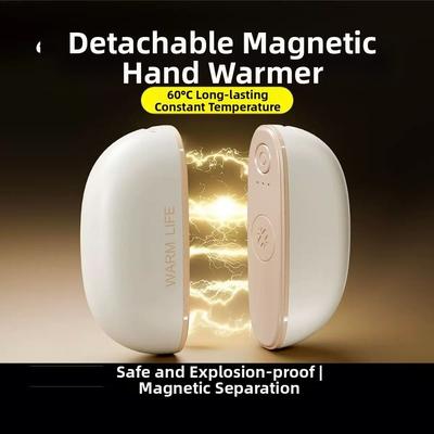 2-in-1 Design Electric Warm Treasure Magnetic Suction Rechargeable Magnetic Suction Warmer Safe Heating Long Lasting