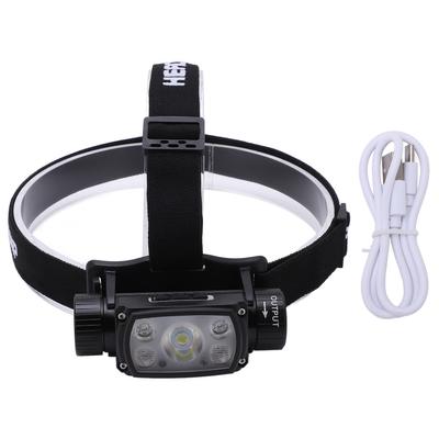 Head Flashlight Adjustable Angle IPX4 Waterproof Magnetic Absorption Typc C Charging Various Modes Headlamp Flashlight