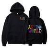 2023 Men's Astro Autumn Solid Color Fleece Hoodie with Trendy Letter Print