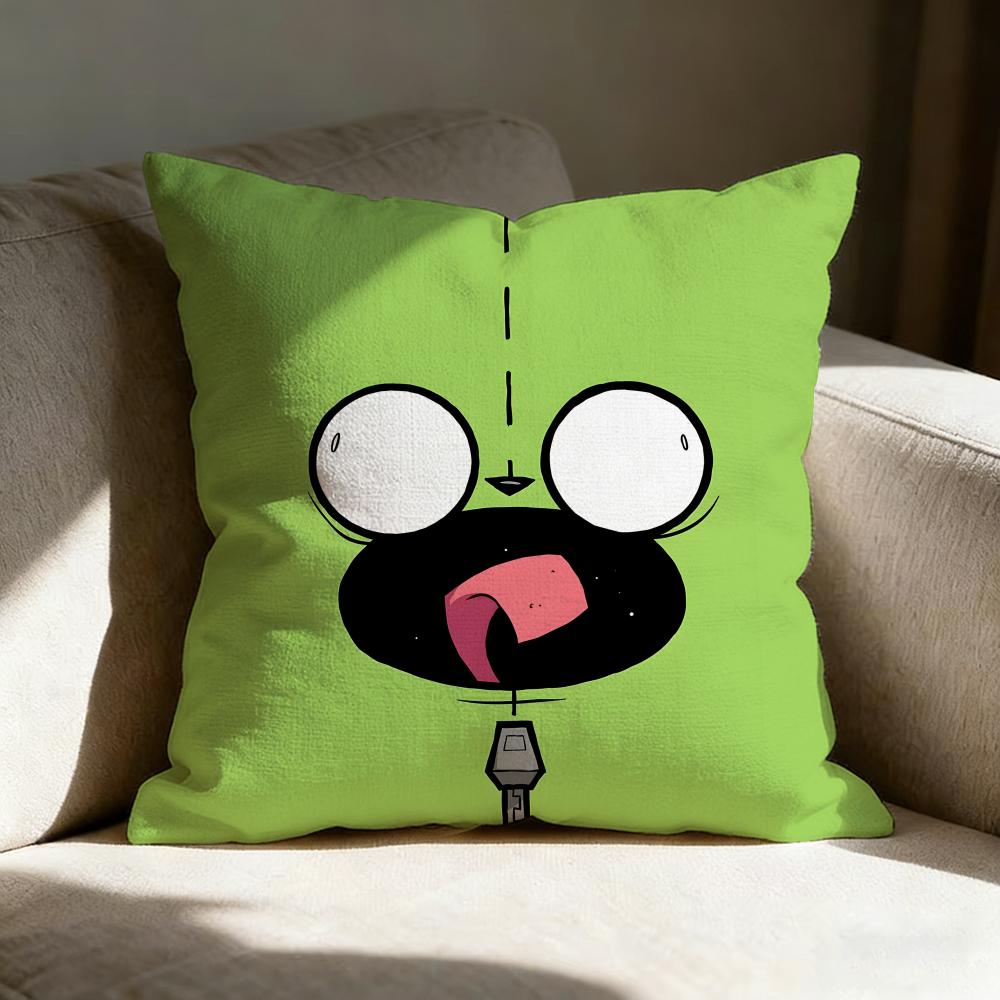 IInvader Zim Game Pillow Case Pillowcase Doublesided Printed Sofa Cushion Bedroom Headboard Pillow