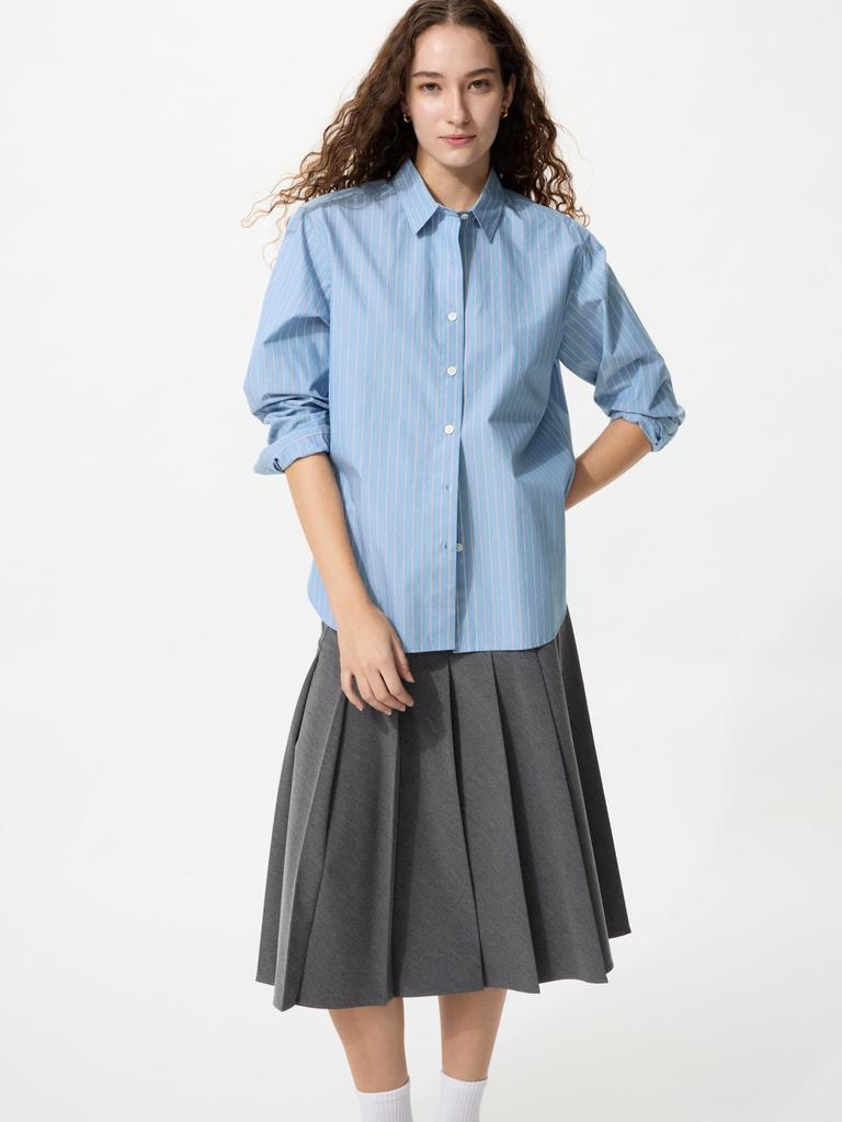 Uniqlo Wide Pleated Midi Skirt  Skirt Length 67 71 Cm 