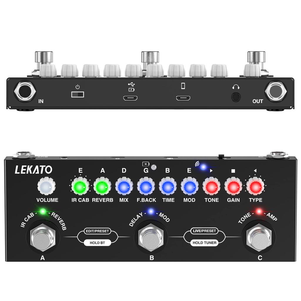 Jenerik Gitar Çoklu Efekt Pedalı 9 AMP Modu IR