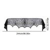 Halloween Lace Spider Web Table Runner Tablecloth Halloween Black Fireplace Mantel Cover for Home Party Halloween Decoration