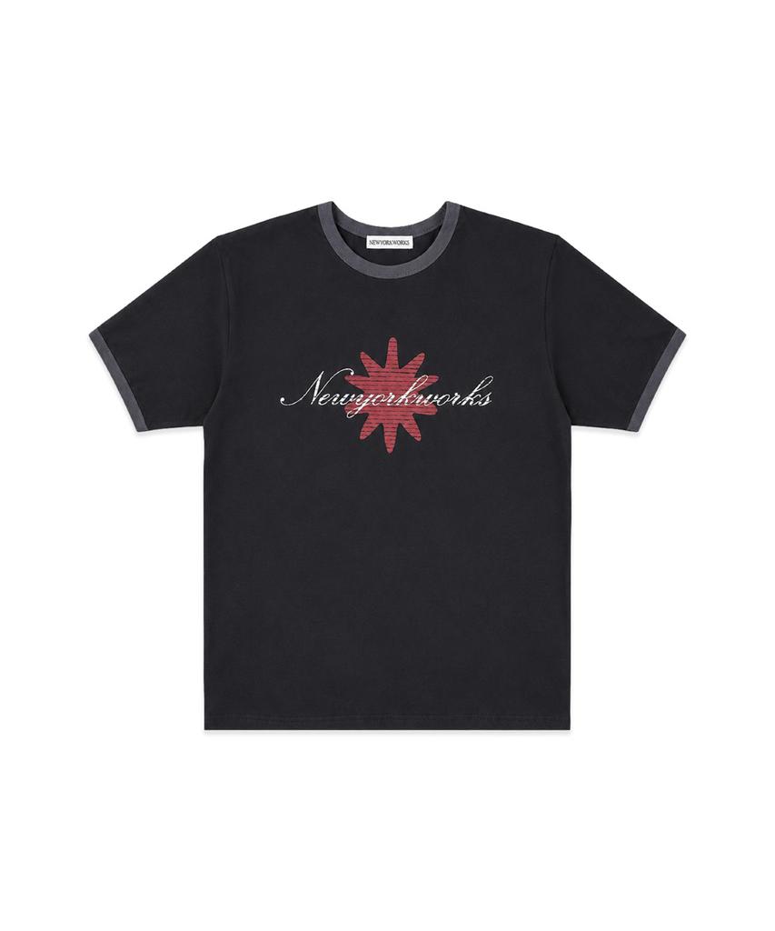 Nyuyogwogseu Unisex Contrast Ringer Short Sleeve T-Shirt_Charcoal