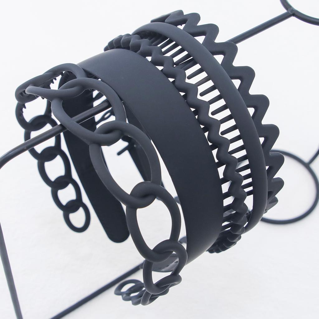 9pcs Fashion Matte Headbands for Women Girls Plastic Hairbands Versatile Simple Hairband Hair Hoop Hair Accessories Set Headwear