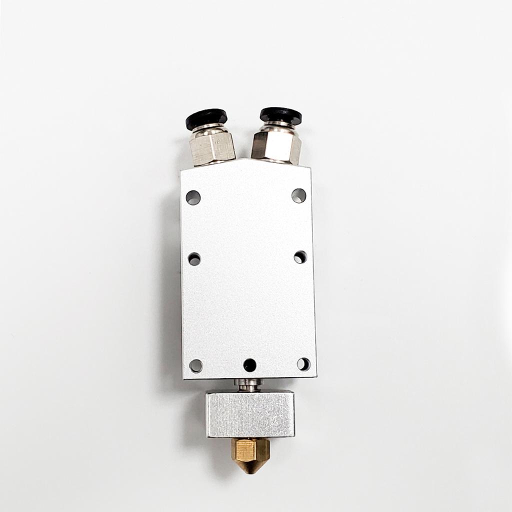 TRONXY 2 in 1 Out Dual Color Hotend Extruder Kit mit Heizdraht-Thermistor 0,4 mm Messingdüse 24 V