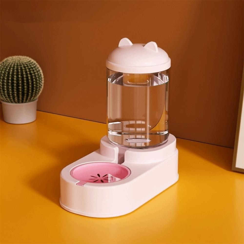 

Durable Pet Water Dispenser Anti Spill Cat Food Dispenser Cat Automatic Feeder for Cats and Dogs Pink 1000 ML