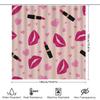 Pink Lipstick Pattern Shower Curtain Home Decor Bathroom Waterproof Fabric Curtains For Girl'S Room Pink Hearts Design With Blac