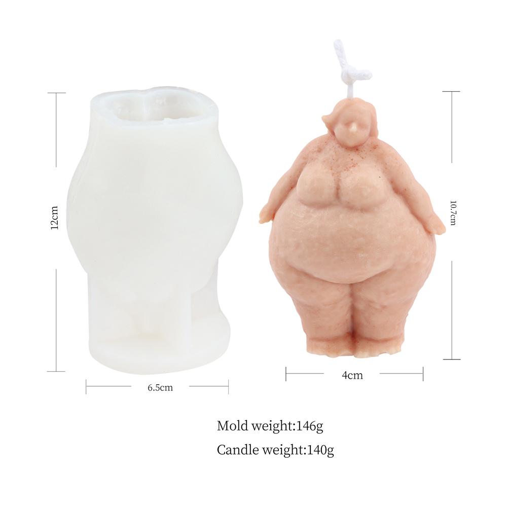 

New Design Artistic Fat Female Body Silicone Mold Scented Candle Cake Plaster Making Craft for Home Decoration