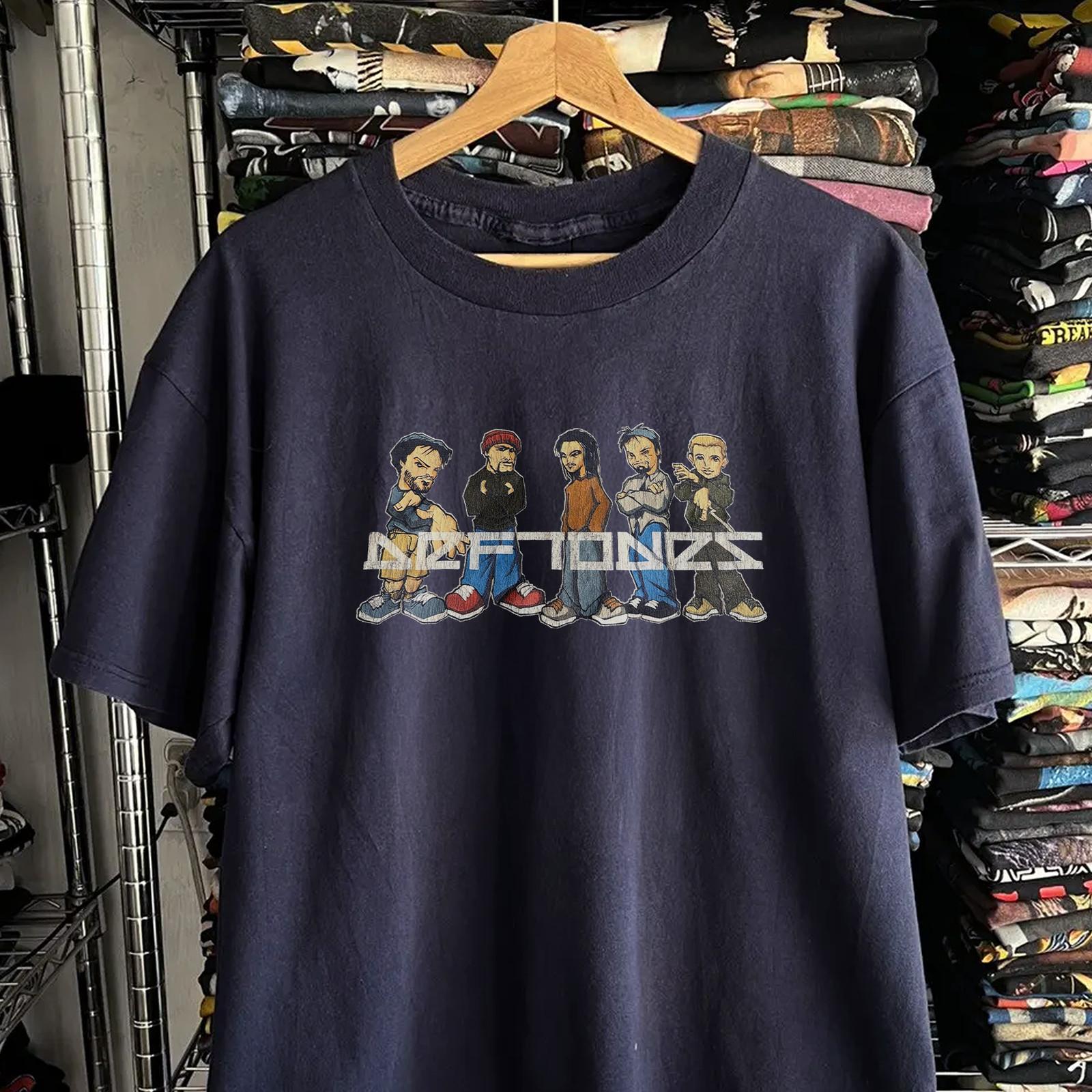 90s Deftones Cartoon Classic T-Shirt Navy XXL XL