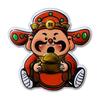 God of Wealth Cartoon New Year's Festive Chinese 3d Cartoon Refrigerator Magnet Resin Fridge Magnet for Kitchen Decoration