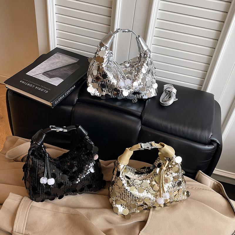 Niche Design Women's Sequin Underarm Shoulder Bag - 2025 Spring Fashion