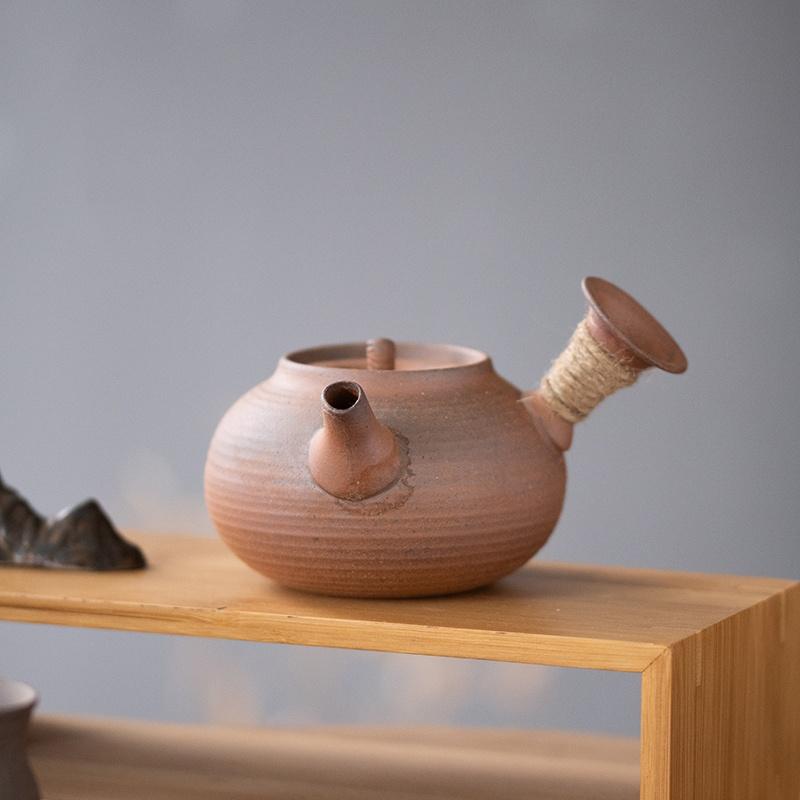 Raw Ore Rough Pottery Tea Pot, Handmade Tea Set, Single Pot, Small Tea Pot
