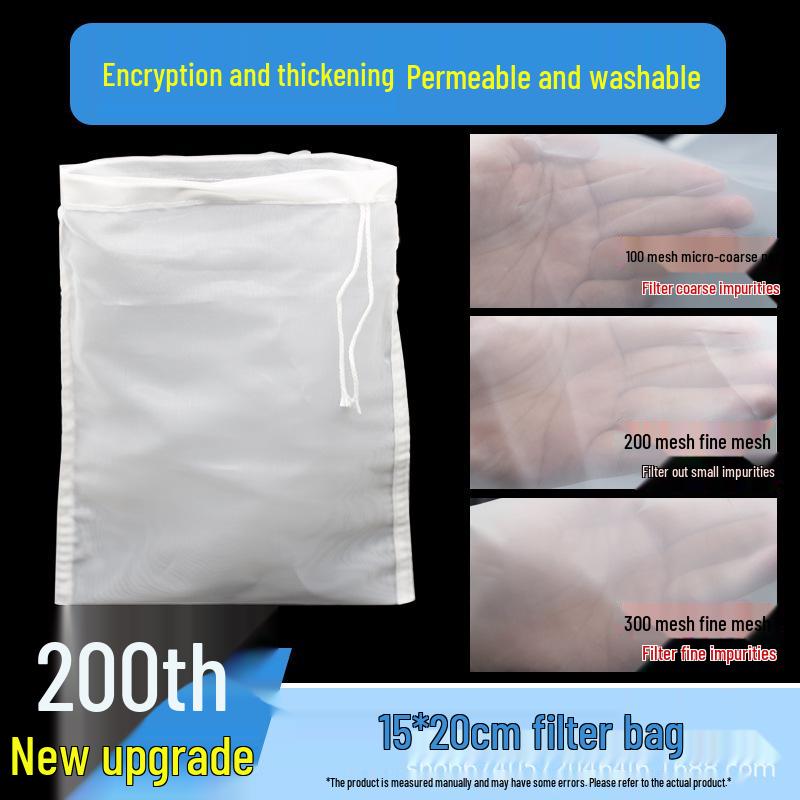 Nylon Mesh Fish Tank Filter Bag - 200 Mesh for Water Purification and Waste Removal