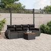 VidaXL Garden Lounge Set with Cushions 5 Pcs, Patio Sofas, Patio Furniture Set, Outdoor Furniture, Black 3224879