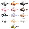 European American Woman Fashion Retro Square Sunglasses Male Punk Neutral Black Eyeglasses For Men Women Shade
