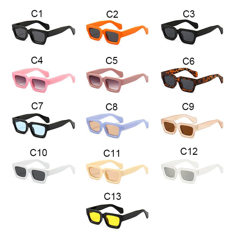 European American Woman Fashion Retro Square Sunglasses Male Punk Neutral Black Eyeglasses For Men Women Shade