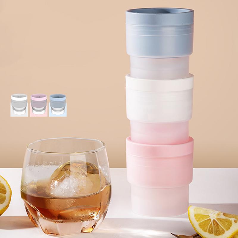 1Pc Ice Ball Maker Mold Silicone Lid Round Sphere Cube For Cocktail Whiskey