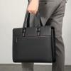 1pcs Briefcase file bag, men's handbag, commuting document bag, zip file bag, business civil servant unit conference bag