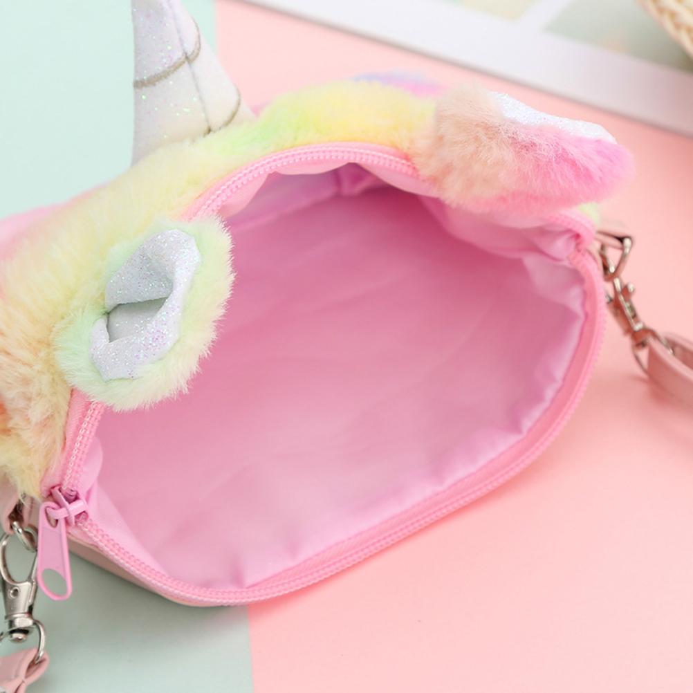 Kids Girls Plush Crossbody Bag Cute Shoulder Bag Wallet Bag for Children