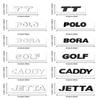 FD-10ABS 3D Letter Car Rear Trunk Emblem Sticker Valve Cap for Volkswagen Golf 7 CC B6 MK4 TT POLO BORA CADDY JETTA Auto Accessories