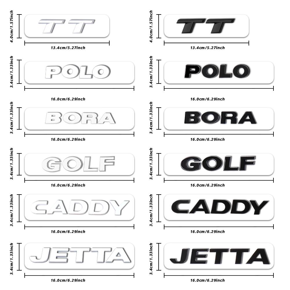 FD-10ABS 3D Letter Car Rear Trunk Emblem Sticker Valve Cap for Volkswagen Golf 7 CC B6 MK4 TT POLO BORA CADDY JETTA Auto Accessories