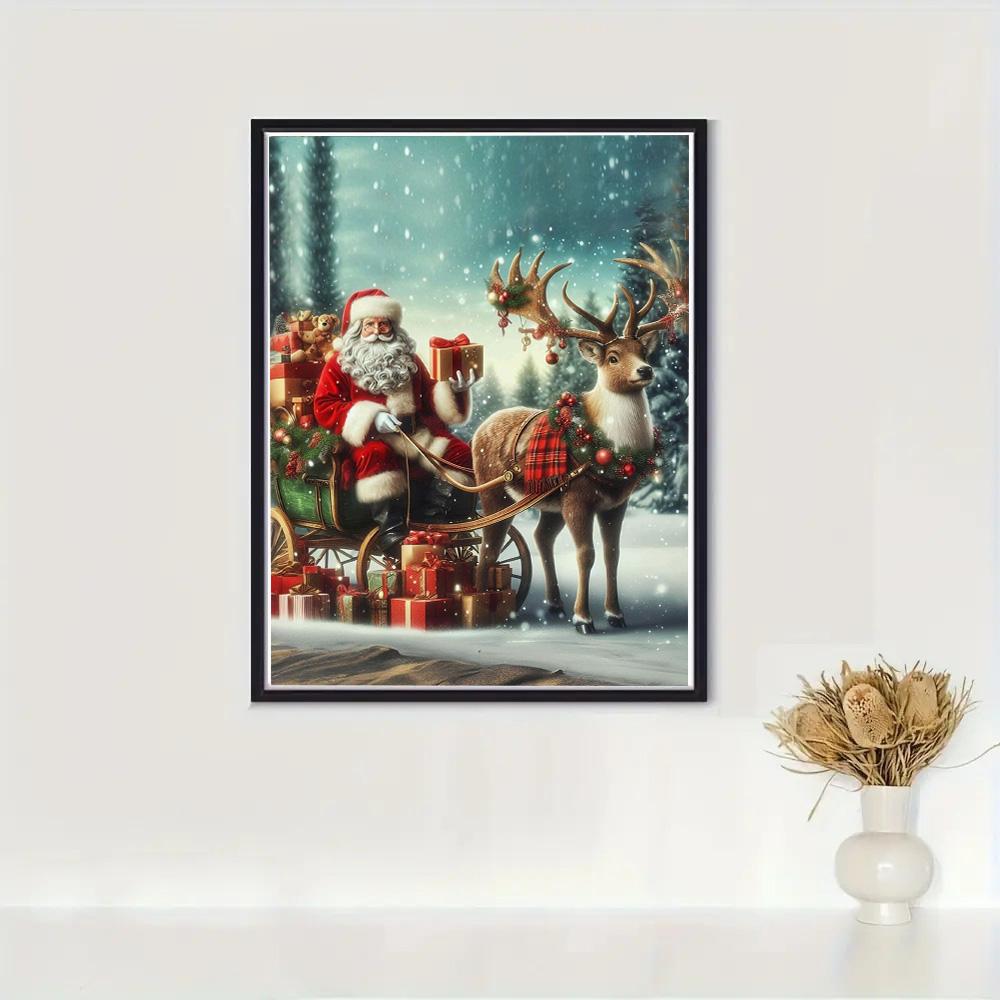 Full Diamond Cute Christmas Decoration Painting Kit 5D Diamond Embroidery Handmade Crafts Rhinestone Art Home Wall Decor