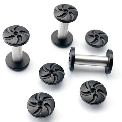 10 Juegos/lote Material Acero Inoxidable Mango de Cuchillo Tornillos de Bloqueo de Rosca M4 Remache de Espiga Clavos Sujetadores Hebillas Piezas para Fabricación DIY