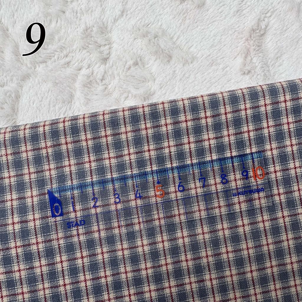 בד משבצות פסים 13 צבעים בד יפני צבוע בחוט בד DIY תפירה ידנית טלאים חבילת בד 100% כותנה