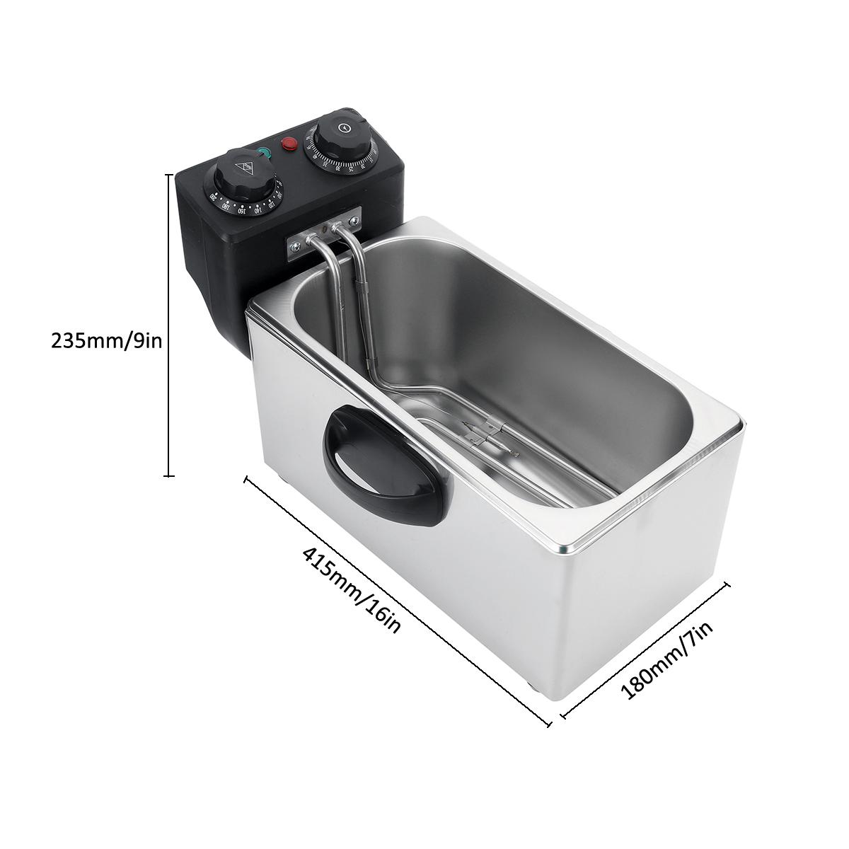 2000W 4L Electric Countertop Deep Fryer Basket Restaurant Frying