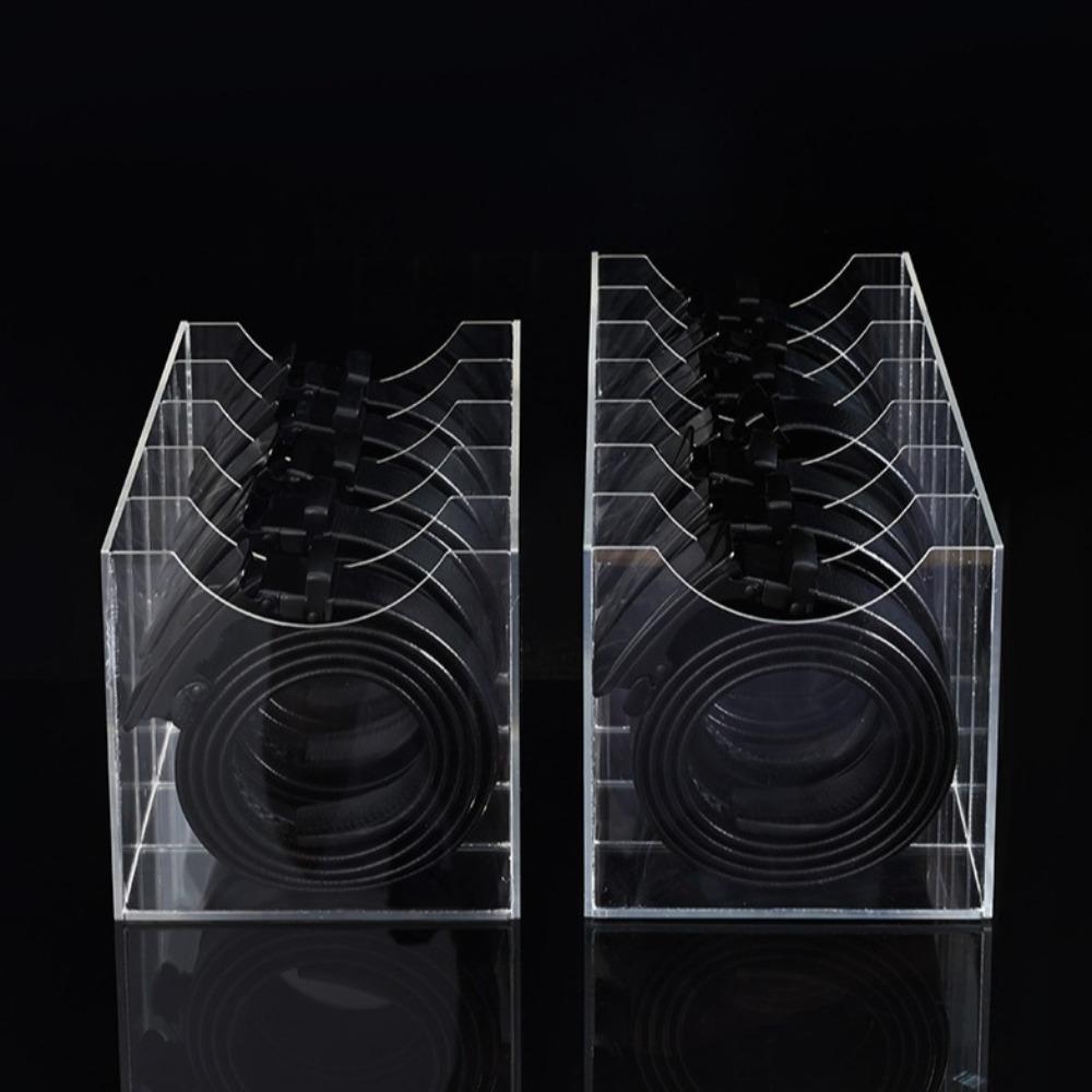 Clear Bow Tie Display Case Acrylic Watches Holder Sturdy Belt Storage Box  Home