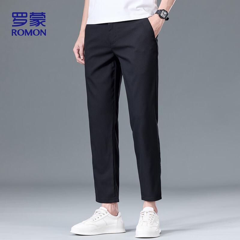 ROMON Men's Straight-Leg Business Casual Pants