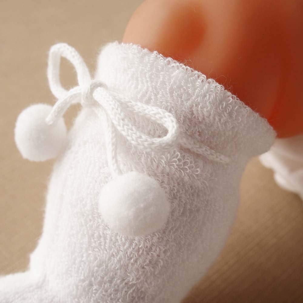 Set of for Newborns To 6 Baby White 2, Months, 9cm, Socks, Knee-high Socks, 660852,