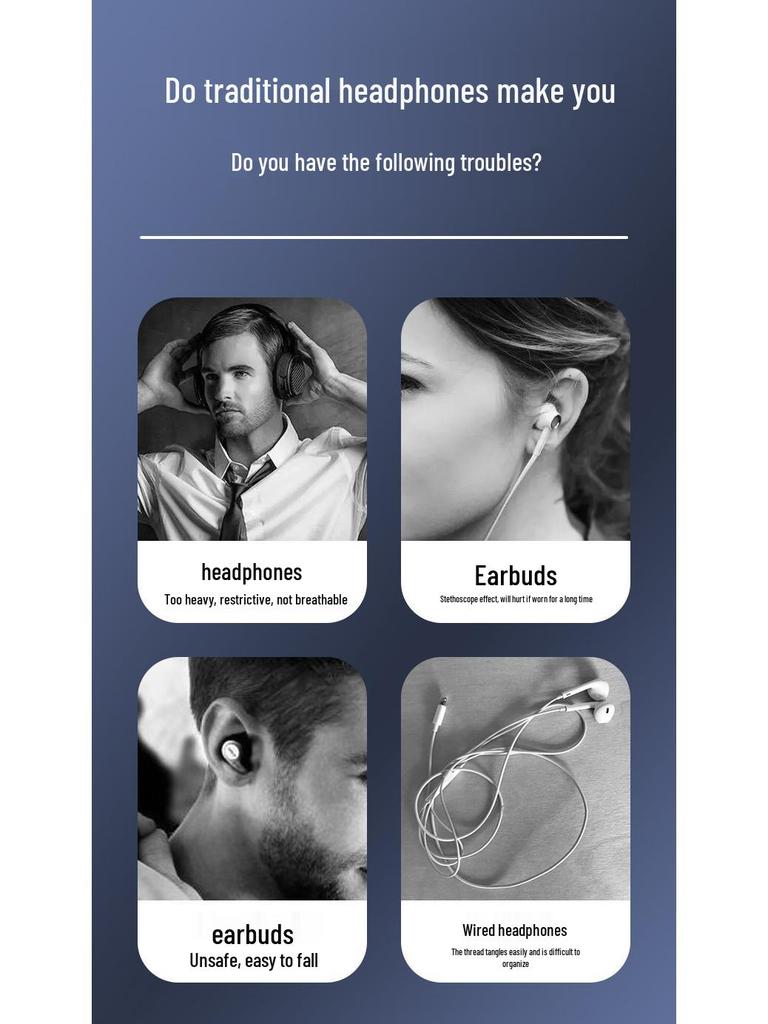 X7 Bone Conduction Waterproof Sports Bluetooth Headphones with Digital Display