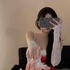 Korean Retro Lolita Black & White Lace Gloves - Bridal, Girl Group, Sexy Photo Props