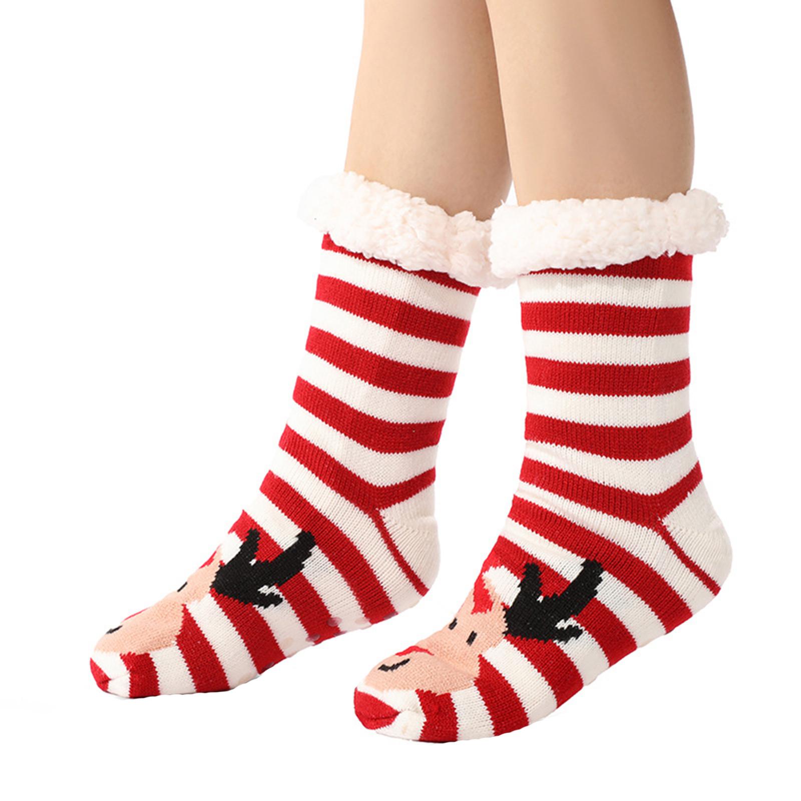 

Рождественский принт Осень и зима Пол Одеяло из овечьей шерсти Холодный сон Теплые носки One Size