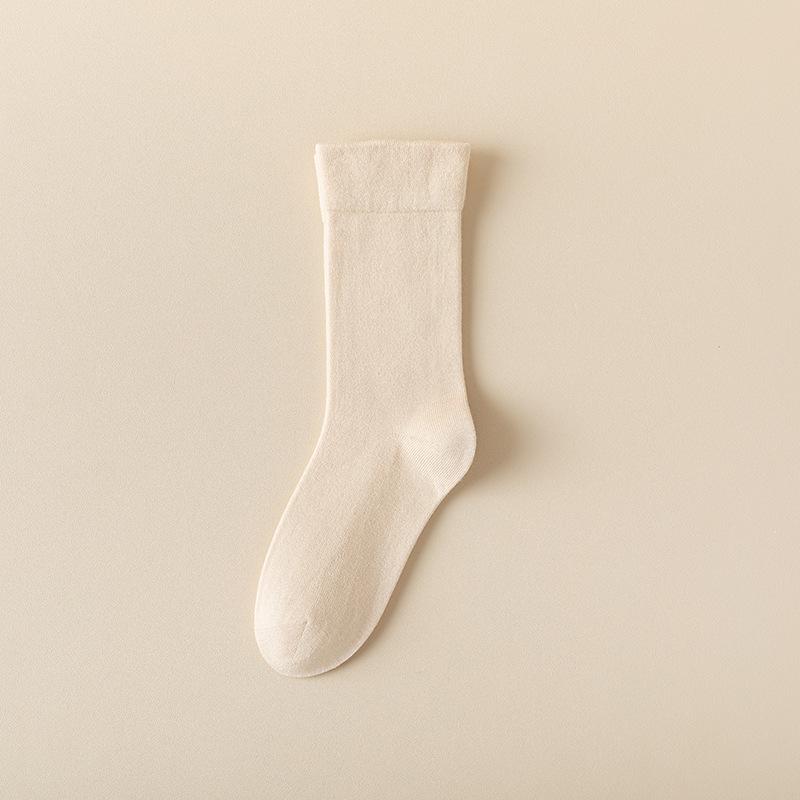 Female Autumn and Winter Thin Wool Warm Cotton Boneless Sleep Month High Tube Pile Socks