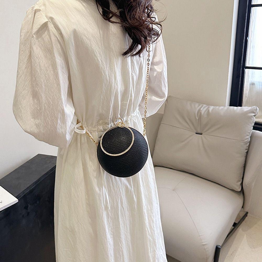 Rhinestone Ball  Handbag Glitter Ladies Clutch Bag Casual Evening Banquet Bag  Party