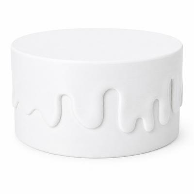 Decorative White Container with a Screw-on Lid for Small Items