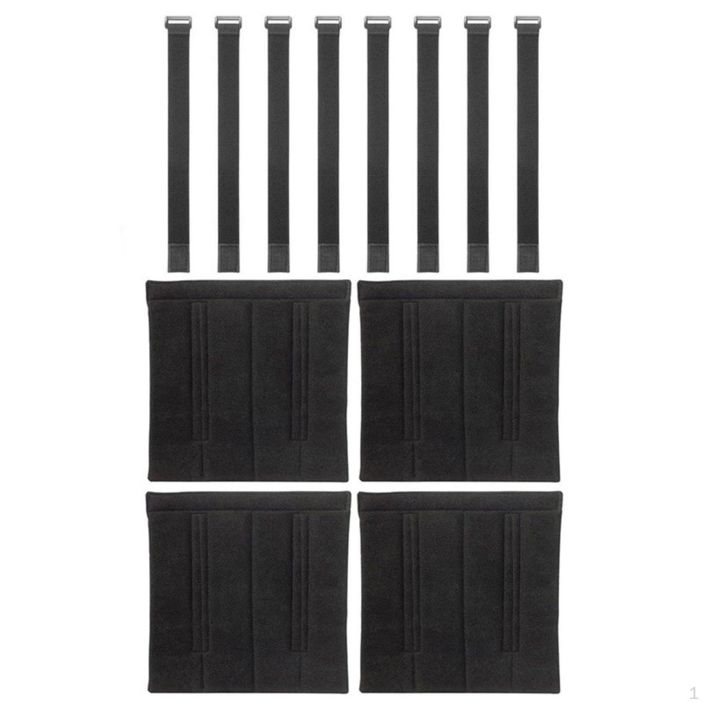 4 Pieces Bunk Bed Ladder Pad with Straps Loft Cover Guarding Non Slip Step Padding for