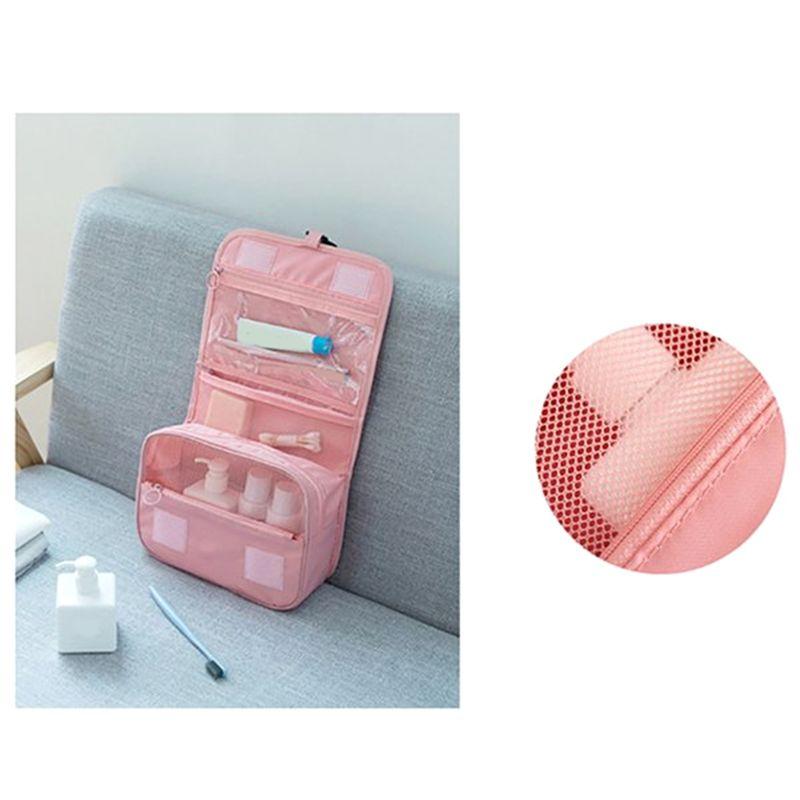 M-Modern-Hanging Toiletry Bag, Toiletry Bag, Waterproof Large Capacity Travel Size Toiletries, Makeup Organizer Bag Durable Pink