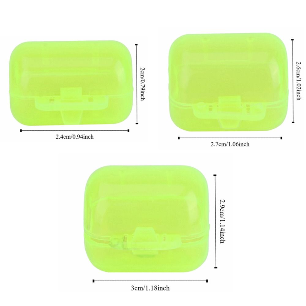 50 Pcs Plastic Squid Lure Hook Case Fluorescent Yellow Hook Cover Case Hook Bait Case  Hook Storage