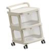 Rolling Cart with Clear Drawer Multifunction Rolling Storage Cart Organizer with Wheels for Bedroom Kitchen Office 2