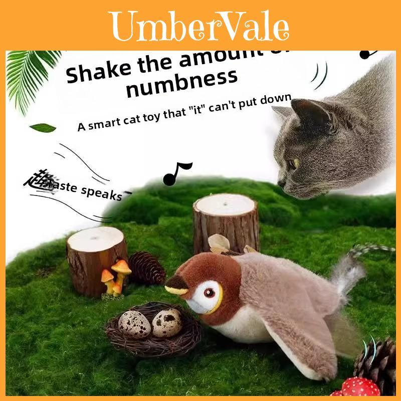 Simulated Plush Bird Pet Interactive Toy Withflapping Wings And Chirping Sounds For Play And Engagement