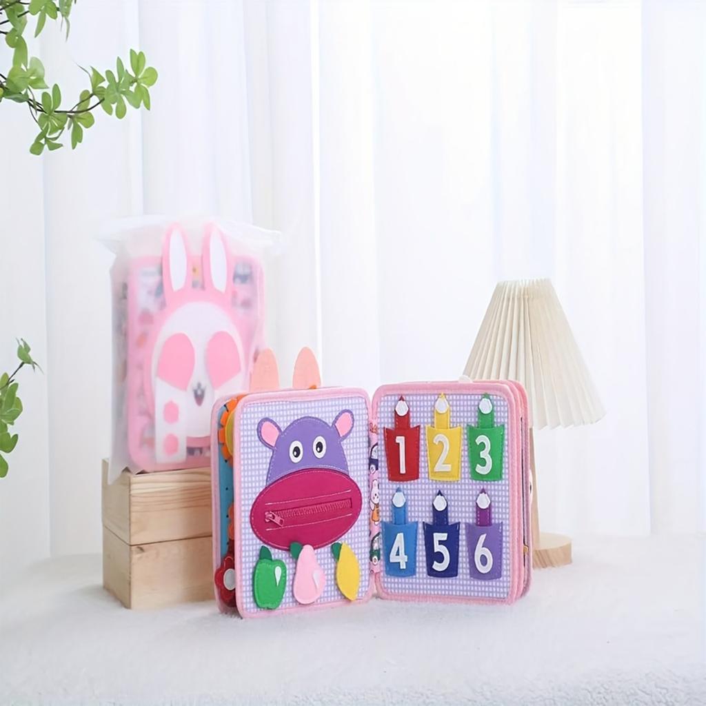 Bunny Book Quiet Book Early Education Enlightenment Baby Cloth Book Toy