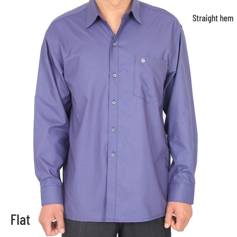 Men's Summer Loose Cotton Shirt for Middle-aged and Elderly