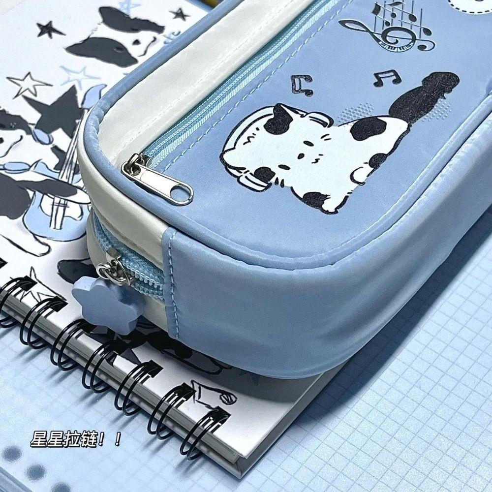 Multifunctional Music Cat Pencil Case Capybala Zipper Pencil Bag  School Supplies